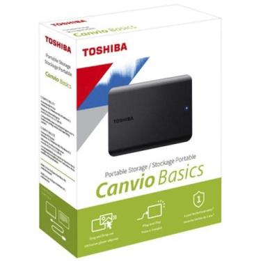 Imagem de HD Externo 1TB Toshiba Canvio Basics Preto USB 3.0 PlugPlay