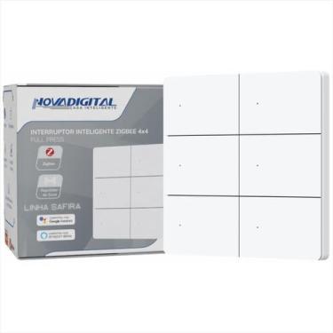 Imagem de Interruptor Inteligente Zigbee Novadigital 6 Teclas Botões Safira 4x4 