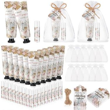Imagem de Presente Dansib com 24 conjuntos de creme para mãos e protetor labial 