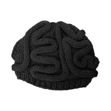 Imagem de Gorro De Lã Rosa Quente Tricotado À Mão Engraçado Presente De Feriado 