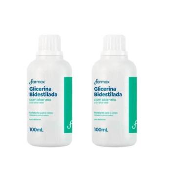 Imagem de Kit Com 2 Unidade Glicerina Bidestilada Com Aloe Vera Farmax 100ml