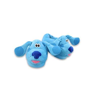 Imagem de Pantufa infantil de pelúcia 3D Blue's Clues & You Slip On, Azul, 5-6 Toddler