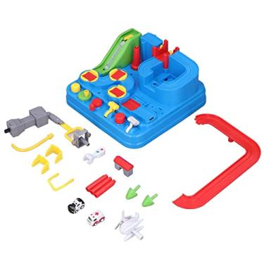 Imagem de Aventura de carro de pista de corrida, brinquedo pré-escolar de várias cores prático de conexão mecânica de mão para o jardim de infância para 3+