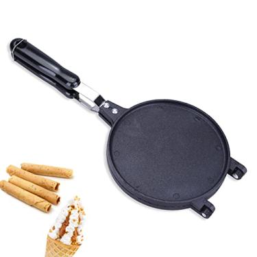 Imagem de Acogedor Máquina de cone de waffle, máquina de panqueca de rolo de ovo, placa antiaderente para rolo de ovo, máquina de cone de sorvete para assadeira caseira de cone de sorvete faça você mesmo