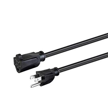 Imagem de Monoprice Cabo de extensão – 3 metros – Preto | NEMA 5-15P para NEMA 5-15R, 18AWG, 10A, SVT, 120V