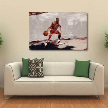 Imagem de Quadro Michael Jordan Artístico decorativo com Tela em Tecid