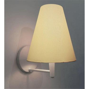 Imagem de Arandela Cone Md-2007 Branco 20/08x18cm Algodão Crú Bivolt