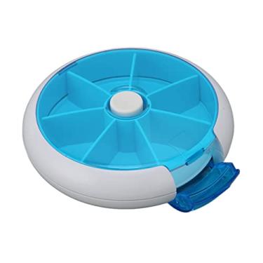 Imagem de HURRISE Organizador Semanal de Comprimidos Rotativo 7 Dias Estojo de Medicamentos Organizador de Pílulas de Viagem 7 Compartimentos