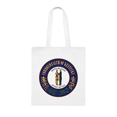 Imagem de Kentucky, Kentucky Lover Gift, Kentucky, Kentucky, Bolsa de Ombro Kentucky, Sacolas Reutilizáveis para Cesta de Aniversário de Natal, Branco