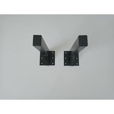 Imagem de Kit Suporte Mão Francesa Reforçado 30 Cm para Bancada, Balcão e Pia com 2 Peças na Cor Preta