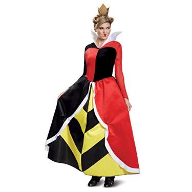 Imagem de Disguise Fantasia feminina de luxo para adultos da Rainha de Copas, Vermelho, L (12-14)