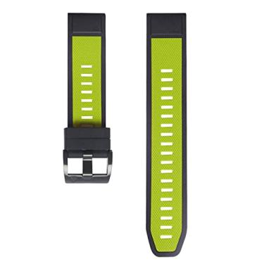 Imagem de GANYUU Pulseira de silicone esportiva para Garmin Fenix 6X 6 Pro 5X 5 Plus 3 HR Smartwatch 22 26mm Pulseira de liberação rápida EasyFit (Cor: Cor L, Tamanho: Forerunner 935 945)