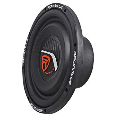 Imagem de Rockville Subwoofer W10T4-S4 de 10 polegadas, montagem rasa, 1200 W, pico de carro, subwoofer de 4 Ohm 300 W RMS classificação CEA