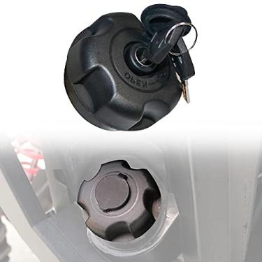 Imagem de Sukemichi Tampa de gás com bloqueio para Polaris Ranger, tampa de porta de combustível antirroubo para portas de tanque de combustível Polaris RZ Ranger 900 1000 XP PRO XP Sportsman 570 800, substitui número 5433687/5435534/5450389/5439075