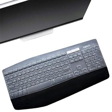Imagem de Capa de teclado MUBUY para Logitech MK850, Logitech MK875, MK825/Logitech MK850 MK875 MK825 Desktop PC protetor de película de silicone transparente - transparente