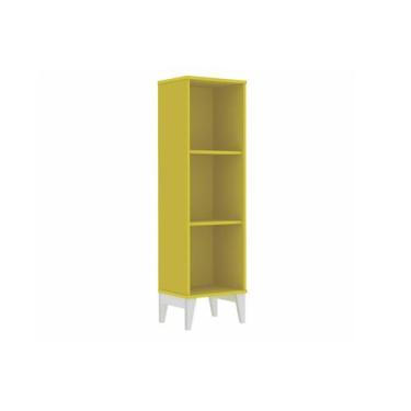 Imagem de Estante Livreiro Tcil Twister Amarelo/Branco - Tcil Móveis