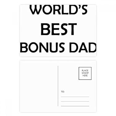 Imagem de Bonus Dad Father's Festival Quote Conjunto de cartão postal aniversário envio cartão de agradecimento