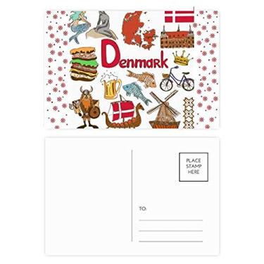 Imagem de Dinamarca Landscap Animals Bandeira nacional de Natal flor postal celebração cartão postal bênção