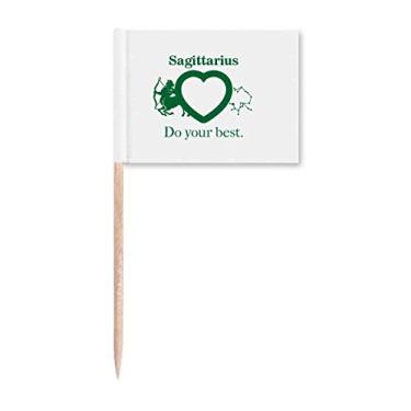 Imagem de Marcadores de palito de dente de sagitário, constelação de motivação para decoração de festa