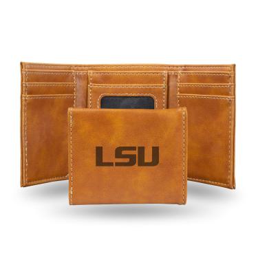Imagem de Carteira tripla gravada a laser NCAA Rico Industries, LSU Tigers