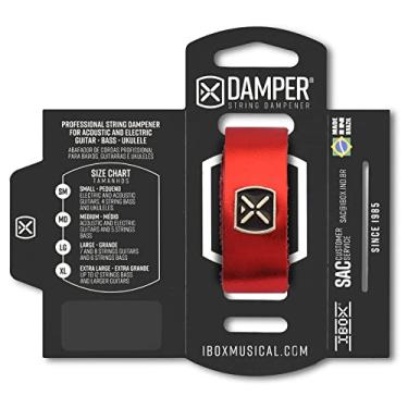 Imagem de DAMPER IBOX EM COURO E TAG EM METAL VERMELHO METALICO DMMD04 - IBOX