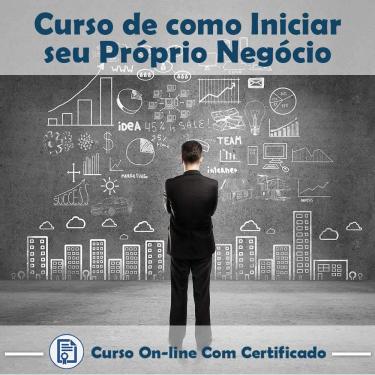 Imagem de Curso online em videoaula de Como Iniciar seu Próprio Negócio com Certificado + 2 brindes