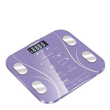 Imagem de usb cobrando escala de gordura corporal inteligente balança de banheiro balança digital balança eletrônica de saúde pode medir peso, gordura, calorias, umidade