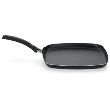 Imagem de Multiflon Bistequeira Lisa Quadrada Aluminio Antiaderente Linha Versátil, Preto Resistente Durável e Saudável