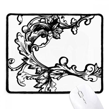 Imagem de Mousepad com estampa de flor barroca moderna com borda costurada, tapete de borracha para jogos