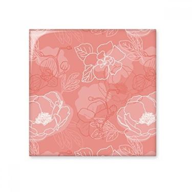 Imagem de Linha de planta de flor com padrão de peônia azulejo de cerâmica brilhante decalque de pedra adornada de tijolos esmaltados