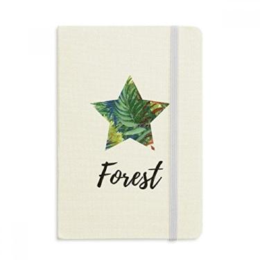 Imagem de Caderno de anotações com estampa de plantas e flores em tecido oficial capa dura para diário clássico