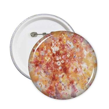 Imagem de Arte de pintura a óleo de verão com flores mortas e broches redondos, emblema, acessórios, decoração, 5 peças
