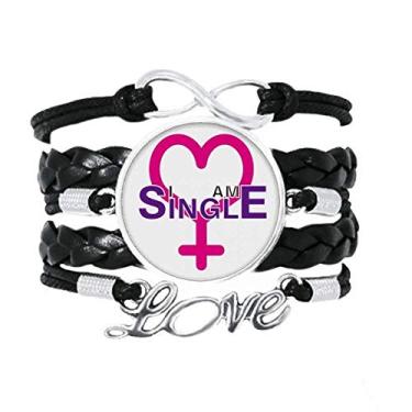 Imagem de OFFbb-USA Identity Status Pulseira feminina única Love Acessório de couro torcido para presente