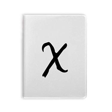 Imagem de Caderno de silhueta grega Chi preta capa de goma Diário capa macia Diário