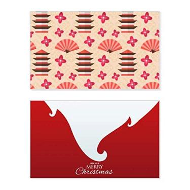 Imagem de Japan Temple Tower Fan Sakura Holiday Holiday Merry Christmas Parabéns Card Christmas Letter Message