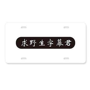 Imagem de DIYthinker Chinese Online Words Translate Videos Placa de licença Decoração de carro Acessório de aço inoxidável