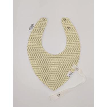 Imagem de Babador Bandana Confort Plus, impermeável + prendedor removível para uso de chupeta, mordedor ou brinquedo, de 0 a 4 anos, por Ateliê Miriam Lamas. SB-173