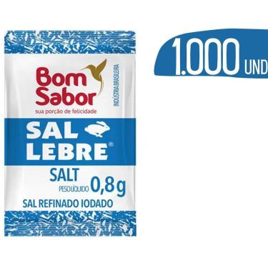 Imagem de Sal Em Sache Lebre Bom Sabor 0,8G Refinado - 1.000Un