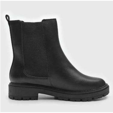 Imagem de Bota Vizzano Coturno Feminino Elástico Nas Laterais Chelsea