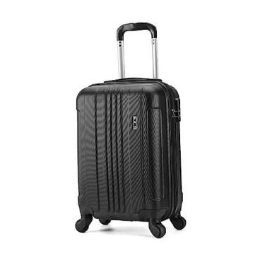 Imagem de Mala de Bordo Viagem em ABS Com 4 Rodas 360 Graus Padrão Anac Preta