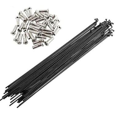 Imagem de ZOCKZ 48 peças de raio de bicicleta, raios de bicicleta de montanha de aço 14G J Bend 72-310 mm Raios de ciclismo com bicos e refletores de raio de bicicleta para bicicleta de estrada MTB bicicleta de corrida bicicleta dobrável