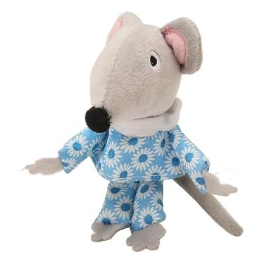 Imagem de Mouse de Brinquedo Interativo para Animais de Estimação, Resistente a Mordidas, Durável, Mastigável, Redução de Tédio Macio para Sala de Estar Interna (Azul)