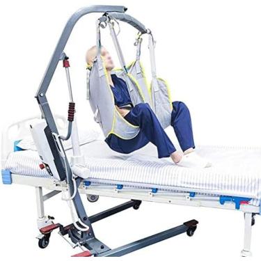 Imagem de Eslinga De Elevação De Paciente De Corpo Inteiro Grande Em U Com Malha, Equipamento De Elevação Médica Com Recorte De Cômoda, Eslinga De Transferência De Suporte De Quatro Pontos Para Idosos E Def