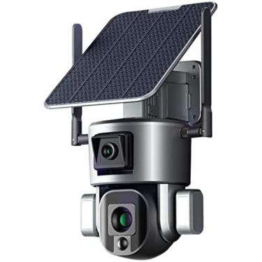 Imagem de Câmera De Segurança Solar, Câmera De Segurança Externa, Câmera Solar 4K 8MP 360 ° PTZ 10X Zoom 4G SIM/WIFI Câmera Externa De Segurança Cor De Rastreamento Humanóide,Wi-Fi Zoom 10x 128g,Pleasant6