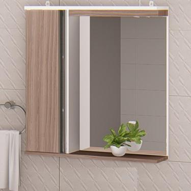 Imagem de Espelheira com LED 1 Porta Nogal Sevilha