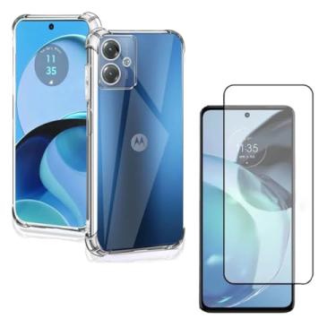 Imagem de Capa Capinha Anti Impacto + Película 9D Premium Cerâmica Compatível Com Moto G54 - (Hard Glass Store)