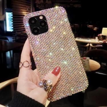 Imagem de Capa de telefone luxuosa com glitter Bling Crystal Diamond para Samsung S23 S22 S21 S20 S10 Plus Ultra Note 10 20 ZFlip 3 ZFold 4, multi, para Galaxy S21 Ultra