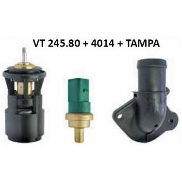 Imagem de Kit Válvula Termostática + Plug Temperatura Gol G4 2005 a 2008 Fox 2003 a 2008 - MTEK20015