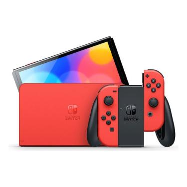 Imagem de Nintendo Switch Oled 64gb Edição Limitada Mario Vermelho Pronta Entrega Com Nota Fiscal OLED