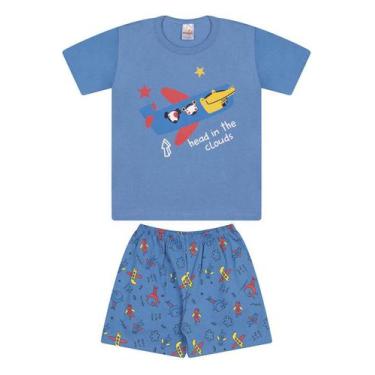 Imagem de Pijama Meia Manga Infantil Meninos Avião - Isensee